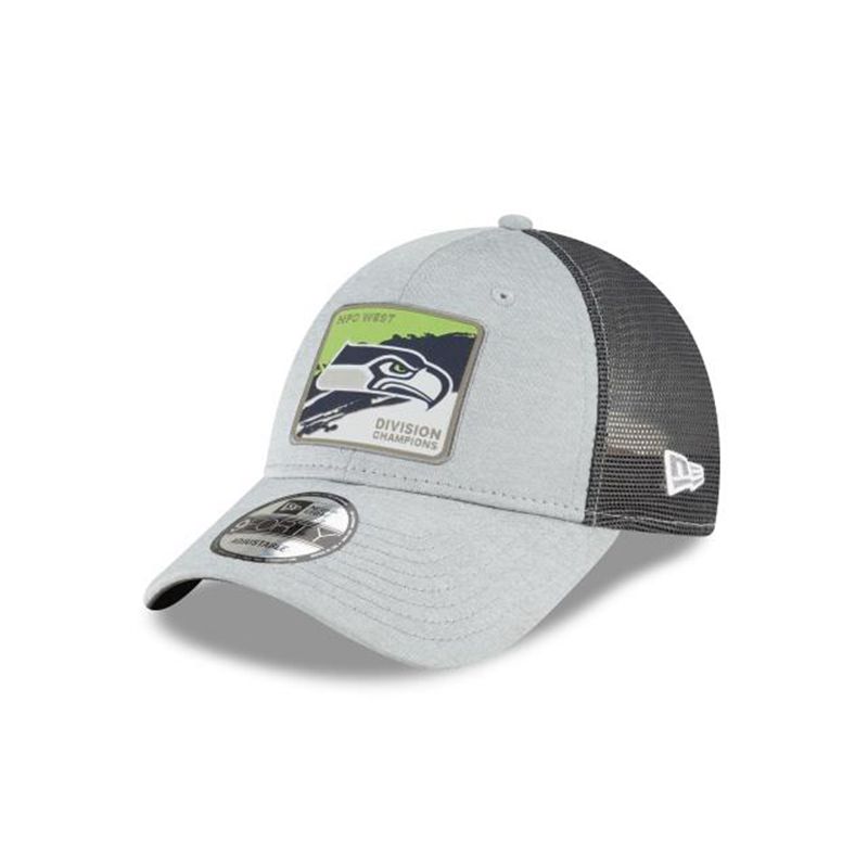 NFL Seattle Seahawks Division Champions Locker Room 9Forty Adjustable (EHH3258) - Grey New Era Caps